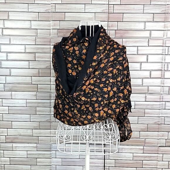 DBY scarf floral print  One Size - Picture 1 of 9